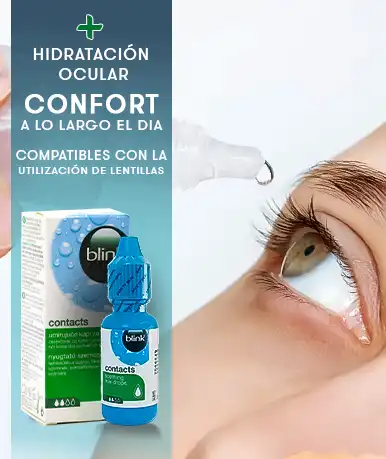 + Hidratación ocular y confort  a lo largo de todo el día Blink Contacts